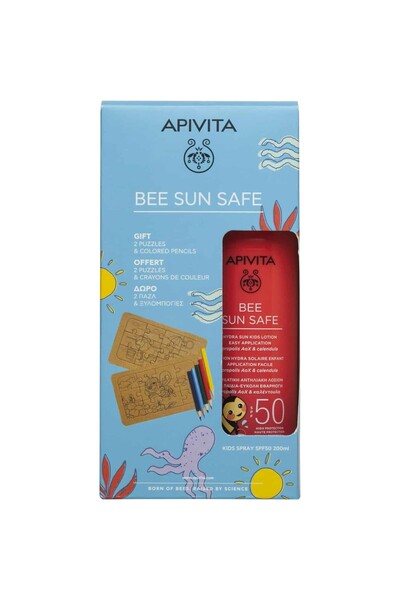 Apivita | Bee Sun Safe Αδιάβροχο Παιδικό Αντηλιακό Σετ Spray SPF50 200ml &amp...