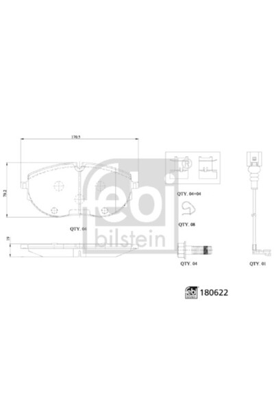FEBI BILSTEIN Set Placute Frana Fata (cu Suruburi de Ghidare a Etrierului de ...