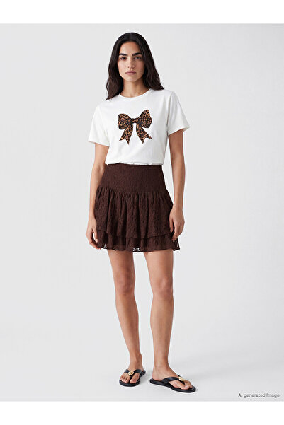 LC Waikiki Trendlucky Mini Skirt with Elastic Waist and Ruffles