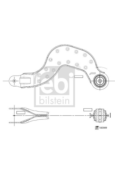 FEBI BILSTEIN Brat Bascula Roata Spate Dreapta/Stanga (exterior/Superior Spat...