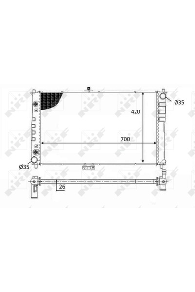 NRF Radiator Racire Motor KIA CARNIVAL 1/CARNIVAL 2