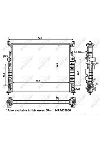 NRF Radiator Racire Motor MERCEDES-BENZ GL-CLASS/M-CLASS/R-CLASS