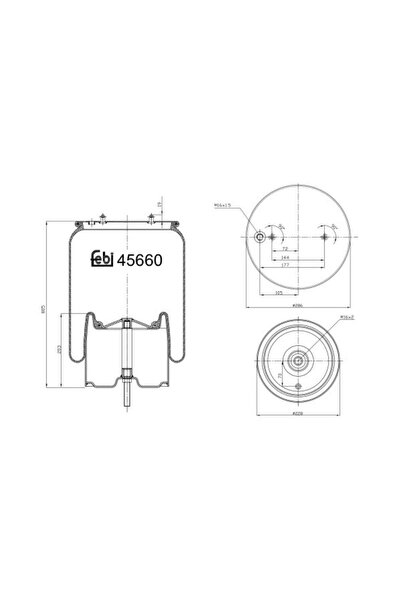 FEBI BILSTEIN Perna de Aer Spate Dreapta/Stanga Scania 3 4 G I P I R I T 05.8...