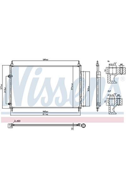 Nissens Radiator Condensator Aer Conditionat TOYOTA AURIS/AVENSIS/COROLLA