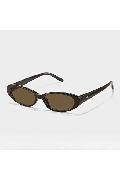 Choice6 Brown tea Retro Oval Sunglasses for Women Men Y2k Narrow Cat Eye Sunn...