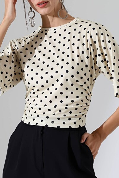 Sabr Women's Micro Digital Polka Dot Blouse