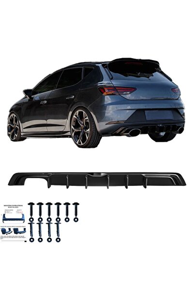 ROAL TUNİNG Seat Leon MK3 FR Facelift Uyumlu Arka Difüzör (2017 - 2019) Makya...
