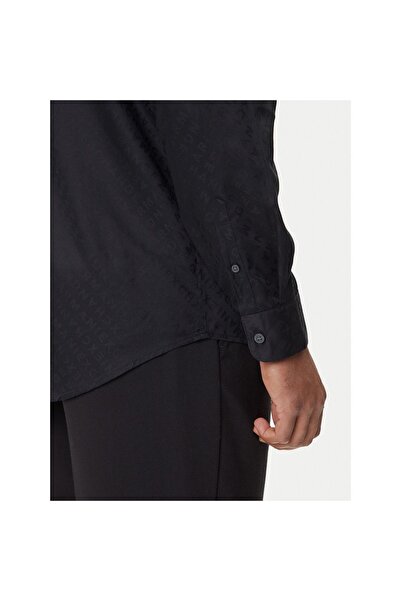 Armani Exchange Cămașă bărbătească XM001142 AF13131 Negru