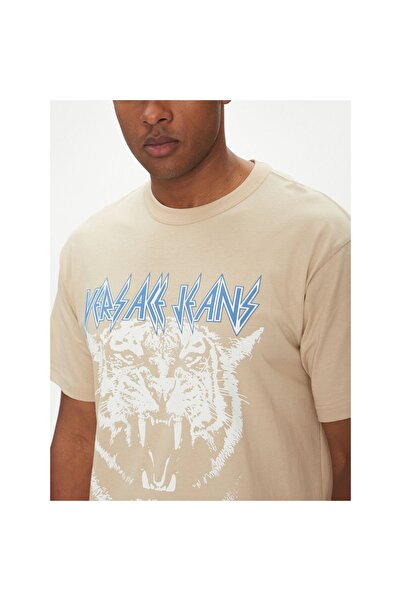 VERSACE JEANS COUTURE Tricou bărbătesc 78GAHT06 CJ00T Bej