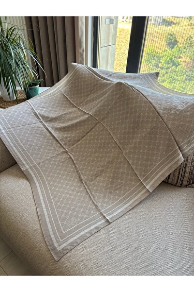 Silk Home olinda bej monogram desen Eşarp
