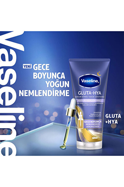 Vaseline Gluta Hya Serum Etkili Gece Losyonu Yoğun Nemlendirici 200 ml