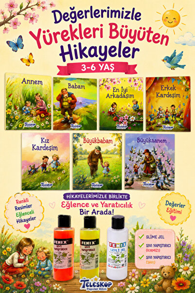Teleskop Popüler Bilim 3-6 Yaşa Uygun Değerlerimizle Yürek Büyüten Hikayeler ...