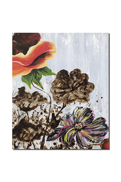 artnova Tablou pictat manual, Margarete stilizate, 60x50cm ulei pe panza, gat...