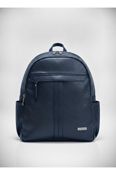 SilviaRosa Women's Backpack, -Leather, Side Pockets