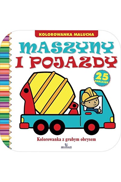 Arystoteles Carte de colorat Masini si vehicule cu abtibilduri 24 pagini