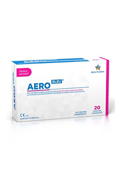 Pharma Solutie pentru nebulizare pe baza de apa si acid hialuronic Aero Bleu,...