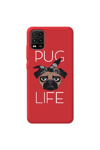 Other Xiaomi Mi 10 Lite Pug Life Red Colored Silicone TPU Θήκη