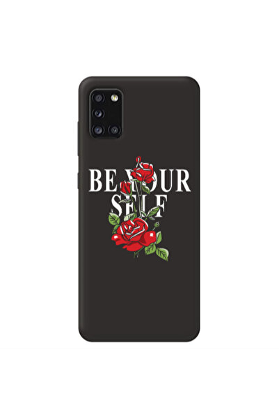 Other Samsung A31 Be Your Self Black Colored Silicone TPU Θήκη