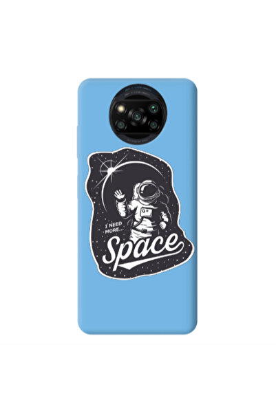 Other Xiaomi Poco X3 /X3 Pro I need more spacee Blue Colored Silicone TPU Θήκη