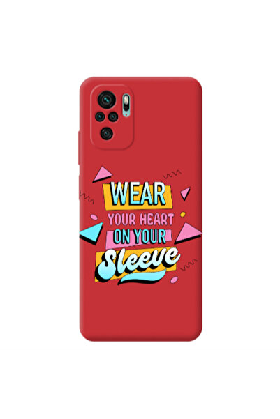 Other Xiaomi Redmi Note 10S Wear Your Heart Red Colored Silicone TPU Θήκη