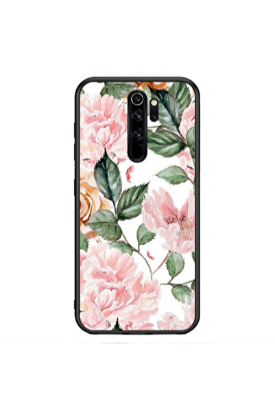 Other Xiaomi Redmi Note 8 Pro Pink rose and laves Black Glossy Θήκη