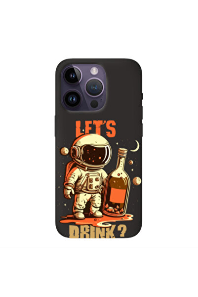Other Apple iPhone 14 Pro Max Lets drink Black Colored Silicone TPU Θήκη