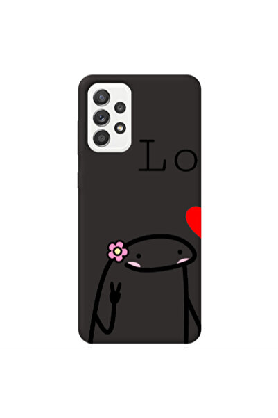 Other Samsung A72 Love 1 Black Colored Silicone TPU Θήκη