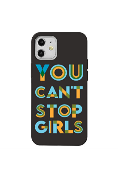 Other Apple iPhone 12 You Cant Stop Girls Black Colored Silicone TPU Θήκη