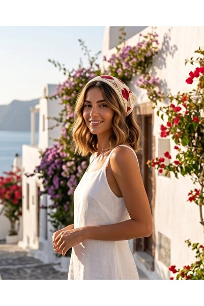 Trend Kapında Χειροποίητη πλεκτή μπαντάνα μαλλιών με σχέδιο καρδιάς και λεπτο...