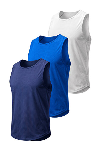 GENIUS STORE Men's Zero Sleeve Sports Athlete Sweat-Wicking Fitness Gym T-Shi...