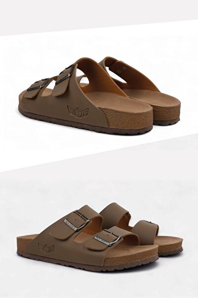 Generic Brand Mink Double Buckle Comfortable Daily Beach Pool Beach Slippers ...