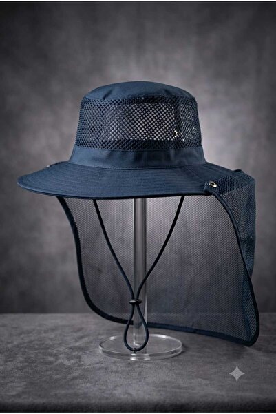 Betülce Unisex Safari Hat with Neck Flap - Breathable Mesh Sun Protection Nat...