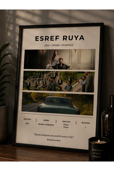 Bukalemun Shop Eşref Rüya Dizi Afişi (Çerçevesiz) - A4 Minimalist Türk Dizisi...