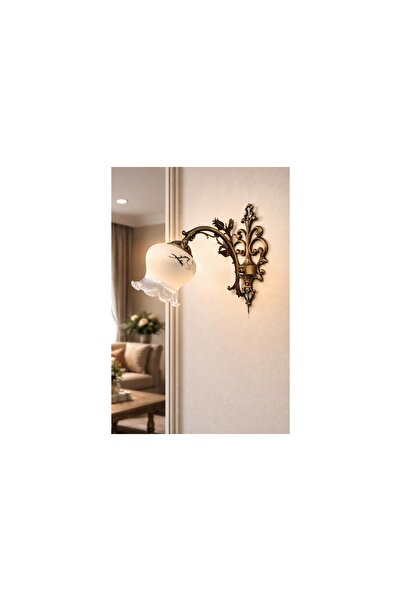 Vivense TULİP TEKLİ APLİK ESKİTME KAPLAMALI BAL RENGİ SOMON CAMLI