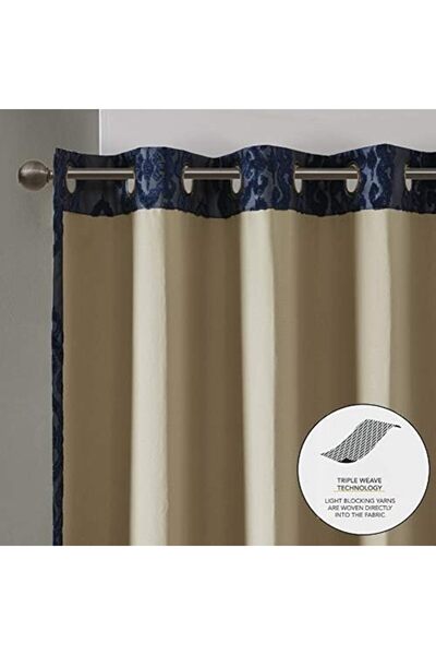 Yıldızan Albemo Sun Smart Mirage 100% Total Blackout Window, Knitted Jacquard...