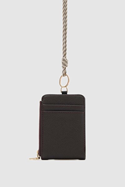 Shule Bags Palm Neck Strap Women's Wallet Bitter Brown