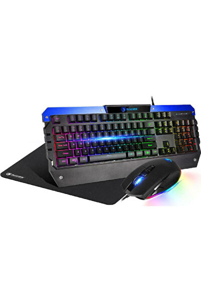 Sades SA-D10 Σετ πληκτρολογίου gaming με φωτισμό RGB και ποντίκι (Αγγλικό US)