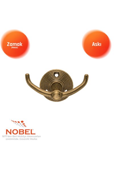 Nobel Fonksiyonel Askı, Metal Vestiyer Askısı, 59 Gr, Dolap ve Duvar Askılığı...