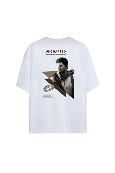 Grafftee Clothing Uncharted Tasarım Baskılı Premium Unisex Pamuklu Tişört | Ö...