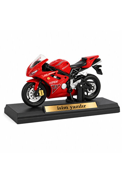 KIZILKAYA 1/18 Kişiye Özel İsim Yazılı kırmızı Model Motor – Koleksiyonluk Di...