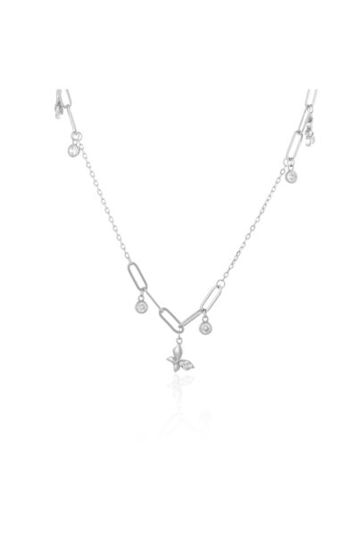 Sonis Argint 925 rodiat, Piatră: zirconiu cubic, Culoare: transparentă, Argint