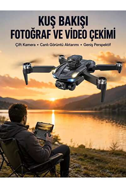 Nemere Ekranlı Kumandalı Katlanabilir Kamera Drone Hobi ve Günlük Kullanım İt...