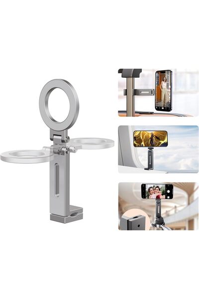 Arabest Magnetic Airplane Phone Mount,Ultra-Light Aluminum Alloy,360° Adjusta...