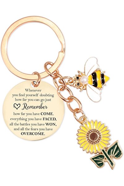 Arabest Sunflower Bee Leather Purse Charms,Inspirational Vibrant Bag Accessor...