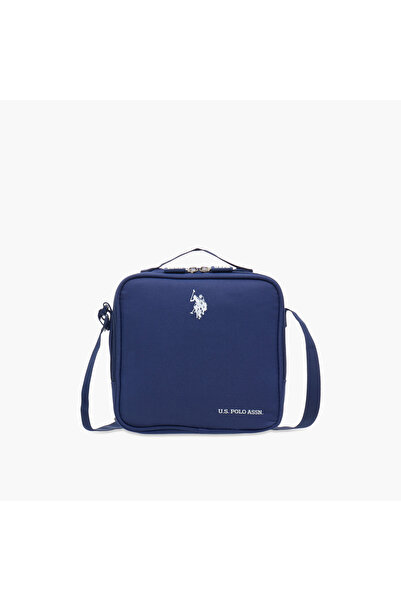 U.S. Polo Assn. US POLO ASSN.Logo Print Lunch Bag with Zip Closure
