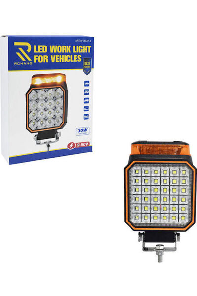 OEM Προβολείς Αυτοκινήτου σε Σχήμα Μπάρας LED 30W με Πορτοκαλί Φωτισμό 1 Τεμάχιο