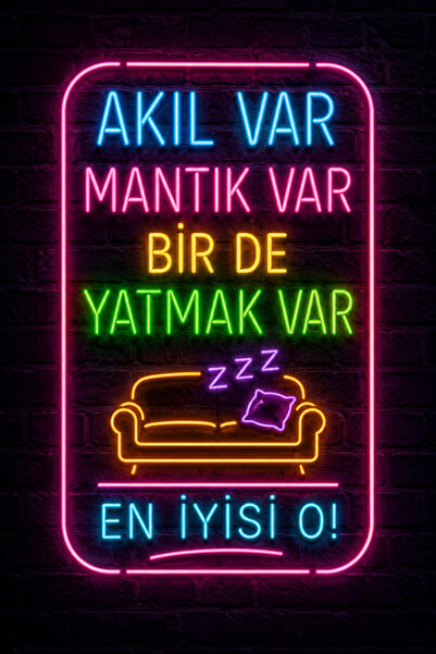 Lucena Pictură murală în stil neon MDF, decorativă, cu text amuzant, pentru b...