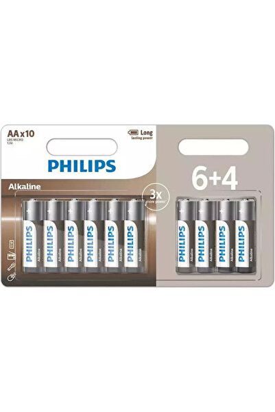 Philips Αλκαλικές Μπαταρίες AA 6+4 Τεμάχια Κωδικός: LR6A10BP/10