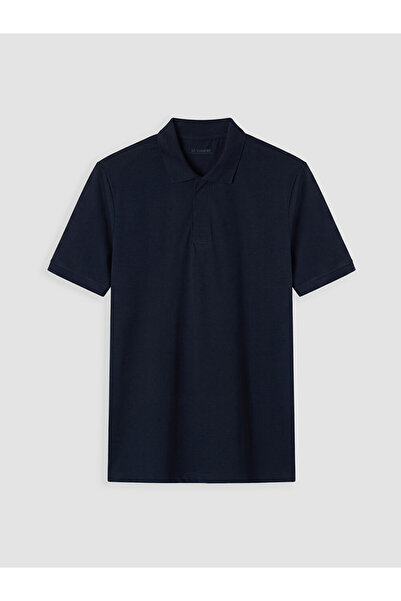 LC Waikiki Peak New Season Navy Blue Polo Collar Soft Touch 100% Cotton Men's...