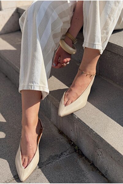 I Love Shoes Casira Genuine Leather Beige Matte Leather Women's Stiletto